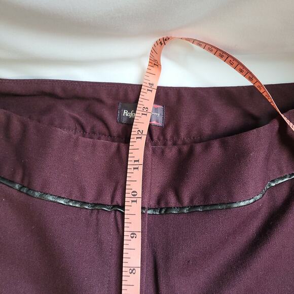 Rafaella Curvy Womens Plum Office Siren Career Officecore Slim Leg Pants Size 16 - Picture 10 of 10